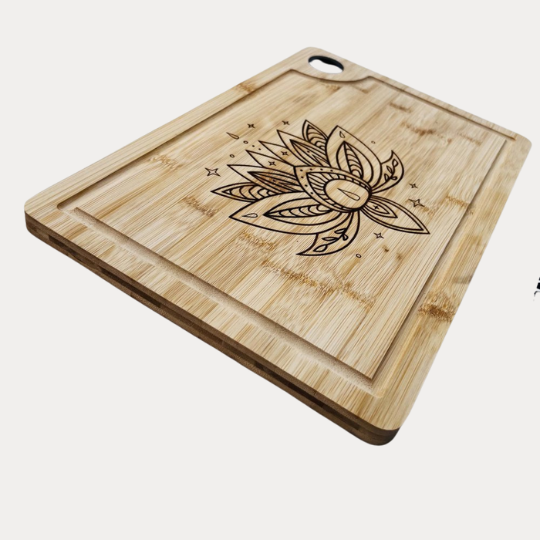 Bambusové prkénko - Lotosový květ 2