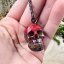 Orgonite skull / necklace with hematite - for grounding, protection and strength