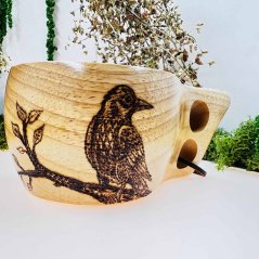Bambusová kuksa - havran na větvi - velká