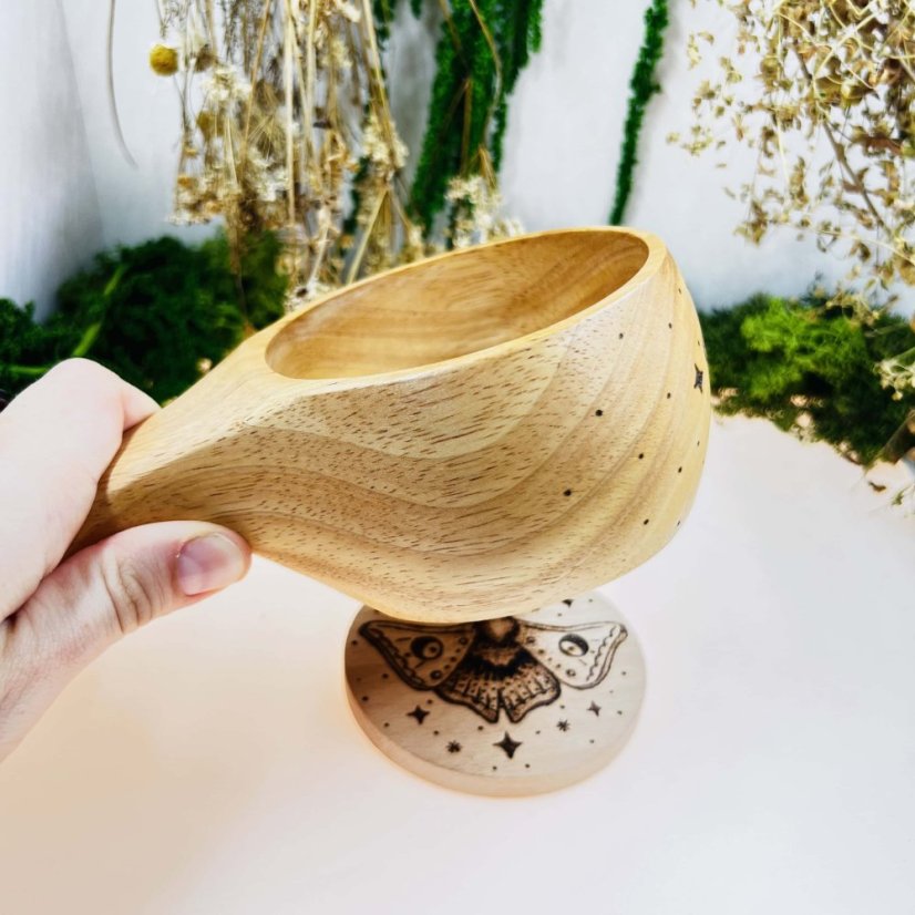 Bambusová kuksa – můra & hvězdy - velká