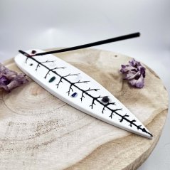 Podložka pod vonné tyčinky - list - pro harmonizaci čaker