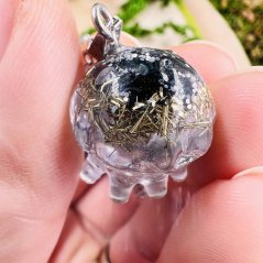 Orgonitová medúza / náhrdelník s alabastrem - pro čistotu, harmonii, uvolnění napětí