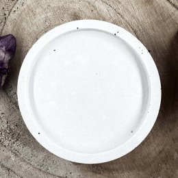 Magická podložka pod svíčku - malá - bílá