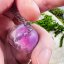 Orgonite skull / kunzite necklace - for love, self-love and emotional balance