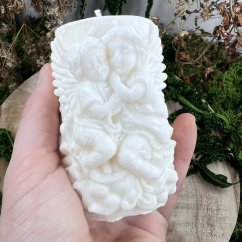 Přírodní andělská svíce - bílá