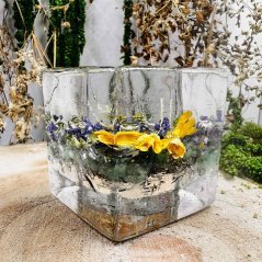 Orgonitová krychle / lampička / těžítko pro tvé nové začátky, otevření srdce a optimismus