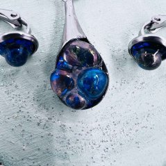 Energy necklace and earrings with moonstone