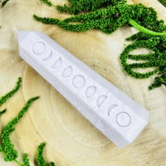 Natural ritual candle - white - universal ritual candle