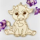 Dřevěná dekorace - kravička