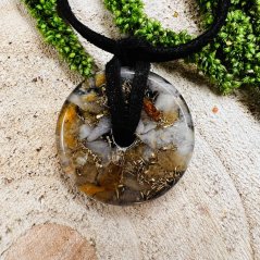 Orgonitový šperk / amulet / talisman se ž. avanturínem - unisex - pro optimismus a pozitivitu