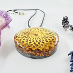 Orgonitový šperk / amulet / talisman s květem - Krásy západu slunce