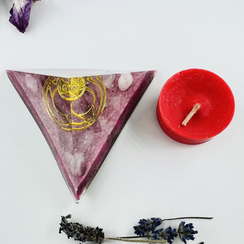 Orgonite pyramid for love and light in life