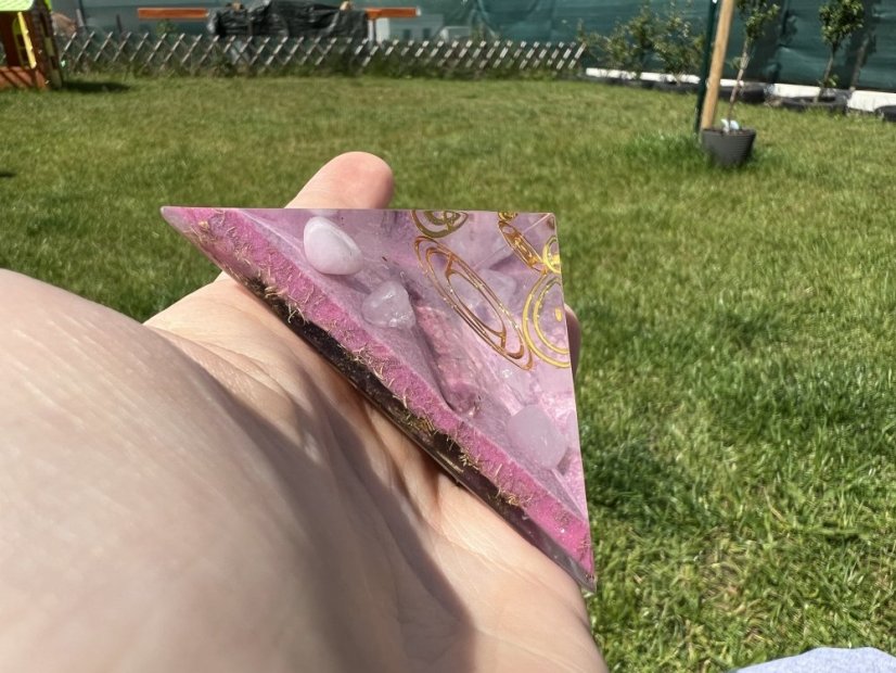 Orgonite pyramid for love and light in life