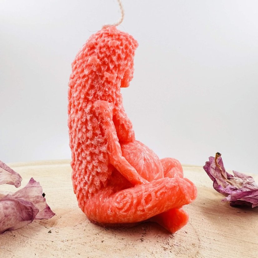 Přírodní rituální svíce Gaia - bohyně Zěmě - červená