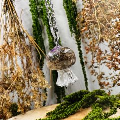 Orgonite jellyfish / fluorite necklace - for clarity and perceiving connections