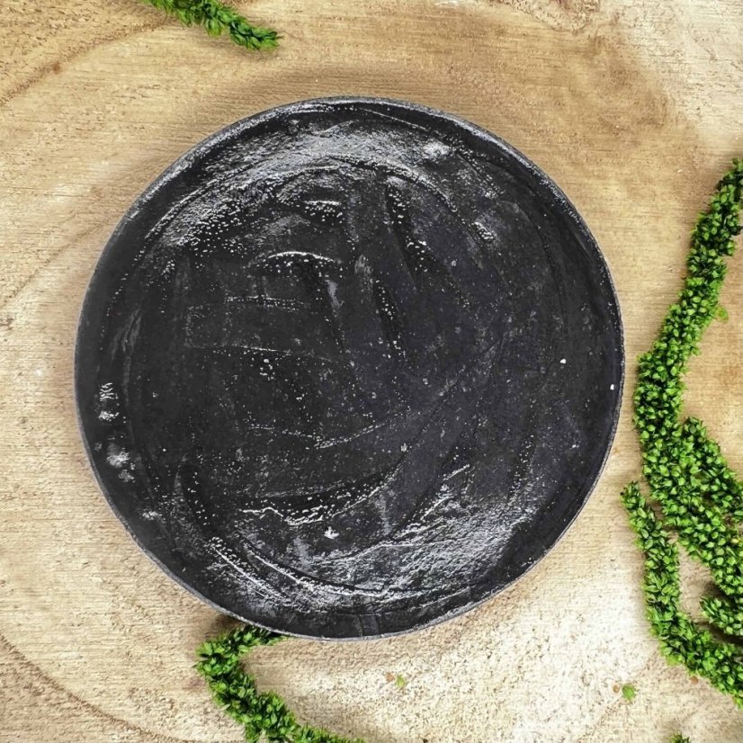 Magická podložka pod svíčku - malá - černá - spodní strana