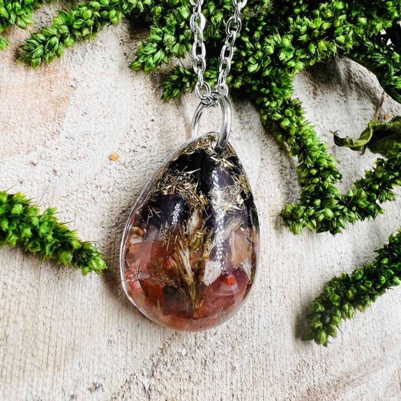 Orgonite necklace - agate - joy, protection