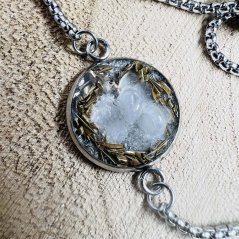 Orgonite bracelet - clear quartz - gentle heart energy