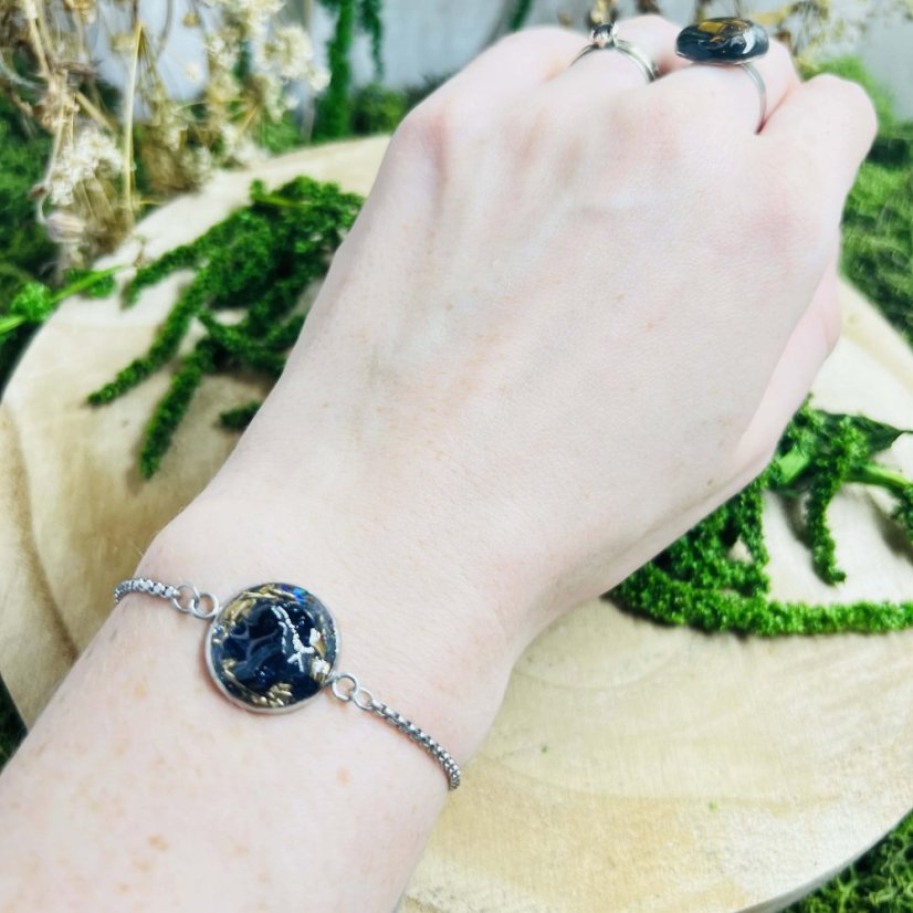 Orgonite bracelet - blue sandstone - self-confidence, stability