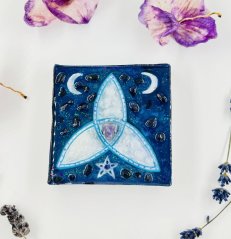 Autorská malba s minerálními kameny - triquetra Autorská malba s minerálními kameny - triquetra