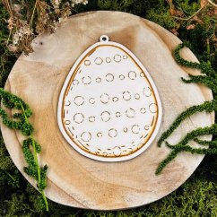 Autorská dekorace - Vejce - velké s kolečky