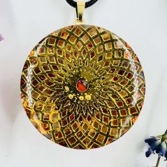 Orgonitový šperk / amulet / talisman s květem - Krásy západu slunce
