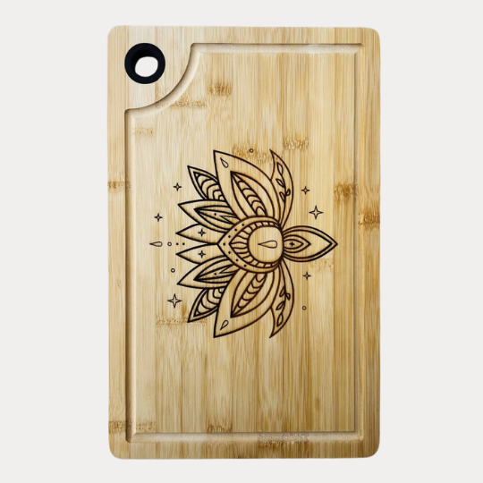 Bambusové prkénko - Lotosový květ 2