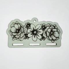 Autorský dřevěný sponkovník - květiny