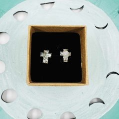 Orgonite earrings (crosses) for protection