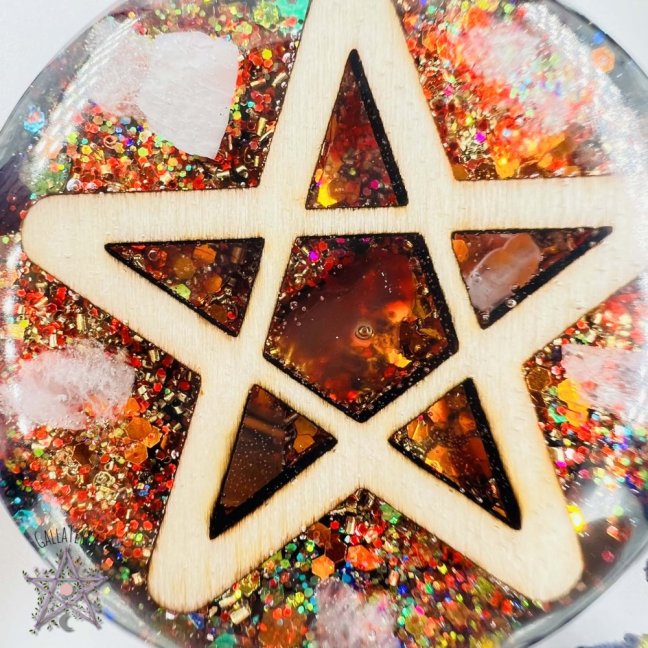 Orgonitový šperk / amulet / talisman - Pentagram červeného úplňku