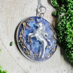 Orgonite necklace - unicorn - purity, magic, protection