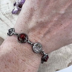 Orgonite bracelet - jasper, fluorite - for courage and vitality