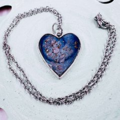 Unconventional orgonite necklace for love and protection