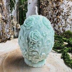 Natural candle - green egg - new beginning