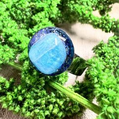 Orgonitový prsten - modrý apatit - inspirace, kreativita