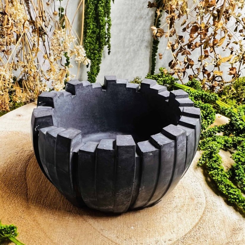 Magická miska pod svíčku - černá