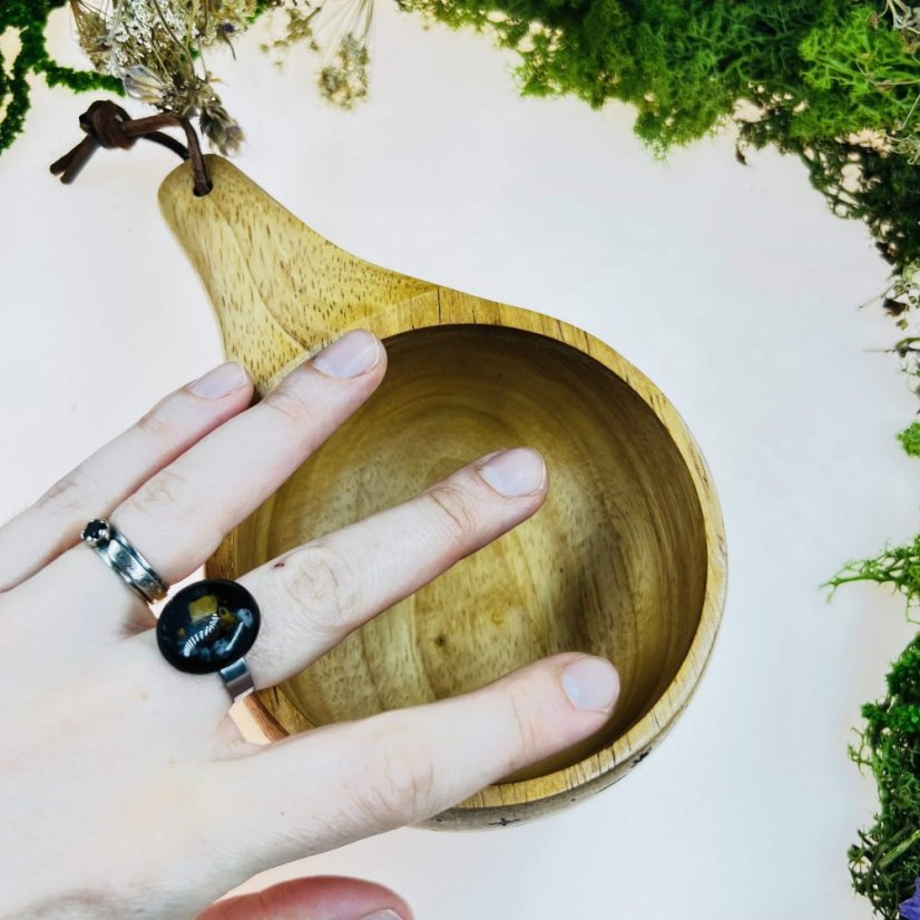 Bambusová kuksa – můra & hvězdy - velká