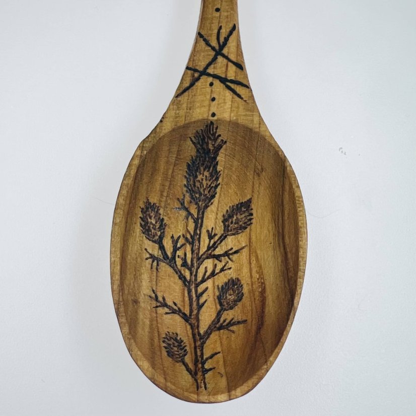 Dřevěná lžíce - bodlák - velká