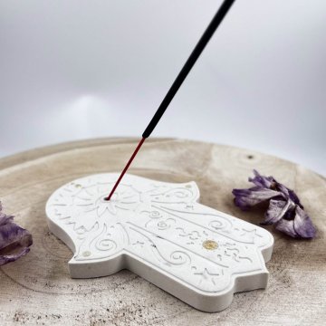 Podložka pod vonné tyčinky - ruka Fatimy - pro ochranu, štěstí a harmonii