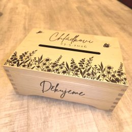 Engraved box for wedding presents 