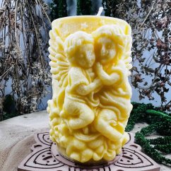 Přírodní andělská svíce - žlutá