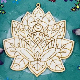 Dřevěná omalovánka – Mandala lotos - pro harmonii a duchovní sílu