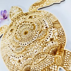 Dřevěná omalovánka mandala - želva Dřevěná omalovánka mandala - želva