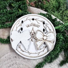 Autorské dřevěné náušnice - Mašle