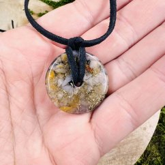 Orgonitový šperk / amulet / talisman se ž. avanturínem - unisex - pro optimismus a pozitivitu