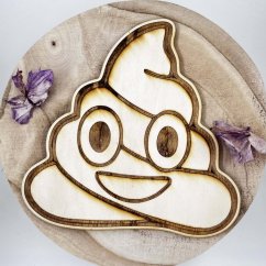 Usměvavé dřevěné hovínko - originální dárek- Velké Usměvavé dřevěné hovínko - originální dárek- Velké