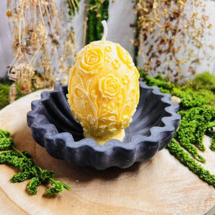 Přírodní svíce - žluté vejce - optimismus, radost