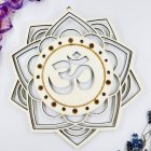 Dřevěná dekorace - Óm v mandale