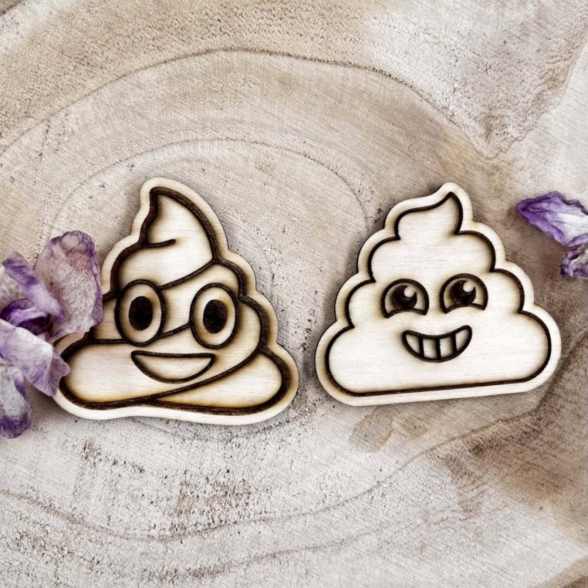 Dřevěná hovínka - originální dárek