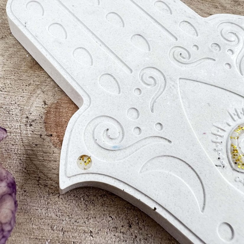 Podložka pod vonné tyčinky - ruka Fatimy - pro ochranu, štěstí a harmonii